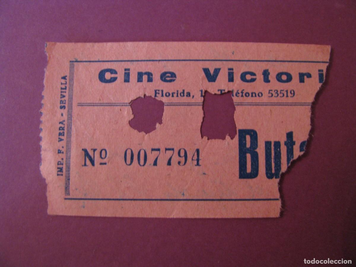 Cine: ENTRADA DE CINE. VICTORIA, SEVILLA. 1960. DETRAS VIENE LA FECHA Y EL NOMBRE DE LA PELICULA.