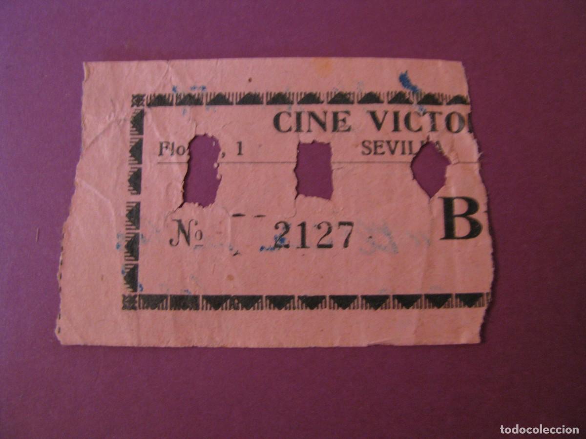 Cine: ENTRADA DE CINE. VICTORIA, SEVILLA. 1959. DETRAS VIENE LA FECHA Y EL NOMBRE DE LA PELICULA.
