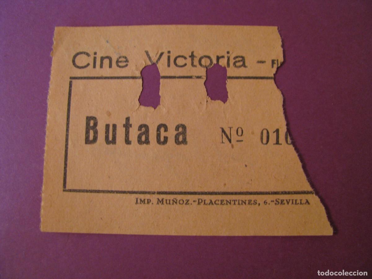 Cine: ENTRADA DE CINE. VICTORIA, SEVILLA. 1959. DETRAS VIENE LA FECHA Y EL NOMBRE DE LA PELICULA.