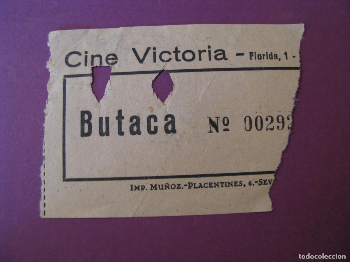 Cine: ENTRADA DE CINE. VICTORIA, SEVILLA. 1959. DETRAS VIENE LA FECHA Y EL NOMBRE DE LA PELICULA.