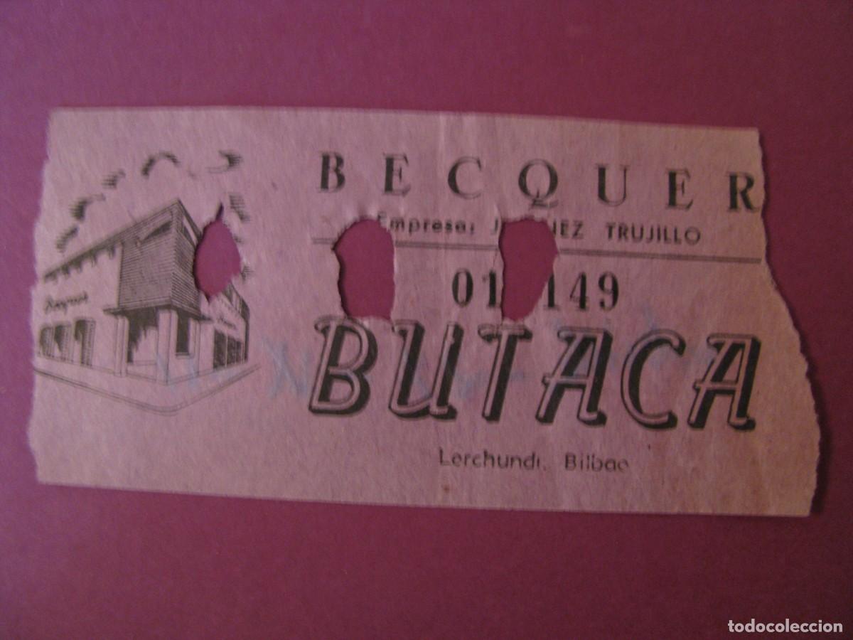 Cine: ENTRADA DE CINE BECQUER, SEVILLA. 1961. DETRAS VIENE LA FECHA