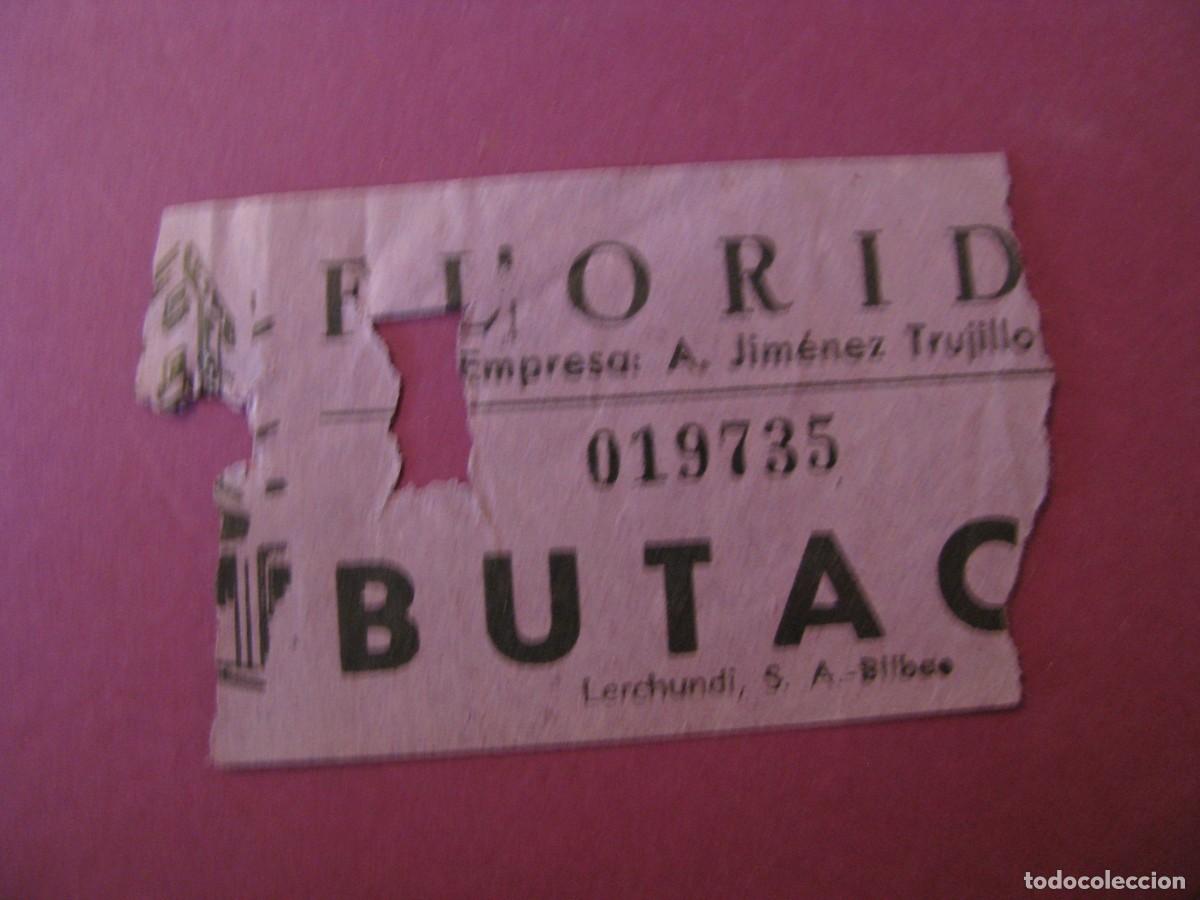 Cine: ENTRADA DE CINE FLORIDA, SEVILLA. 1961. DETRAS VIENE LA FECHA Y EL NOMBRE DE LA PELICULA