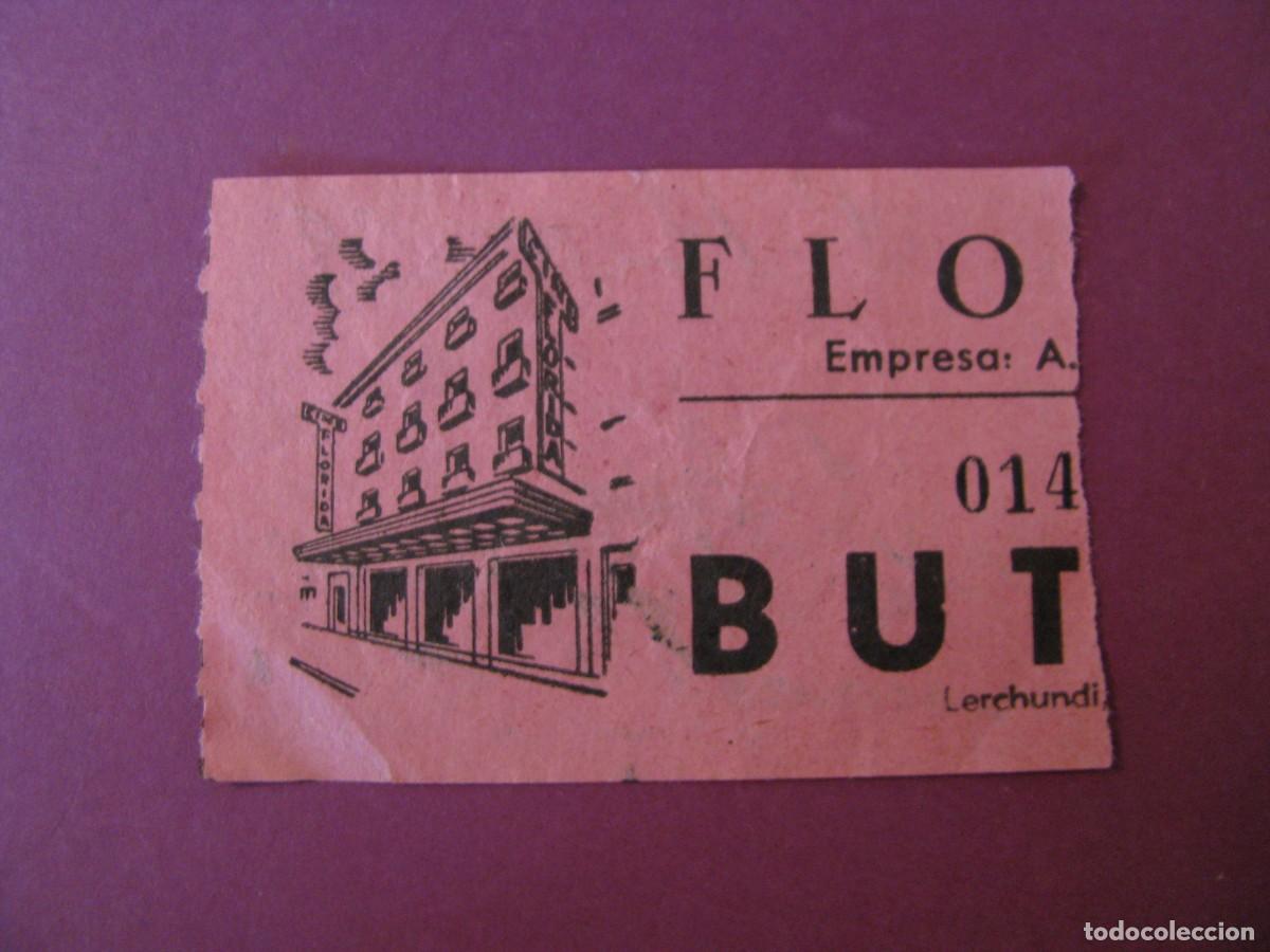 Cine: ENTRADA DE CINE FLORIDA, SEVILLA. 1959. DETRAS VIENE LA FECHA Y EL NOMBRE DE LA PELICULA