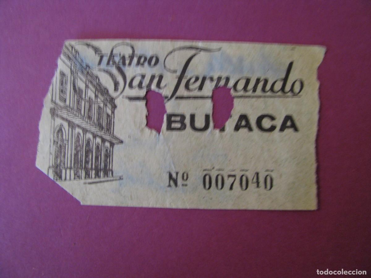 Cine: ENTRADA DE TEATRO SAN FERNANDO, SEVILLA 1961. DETRAS VIENE LA FECHA