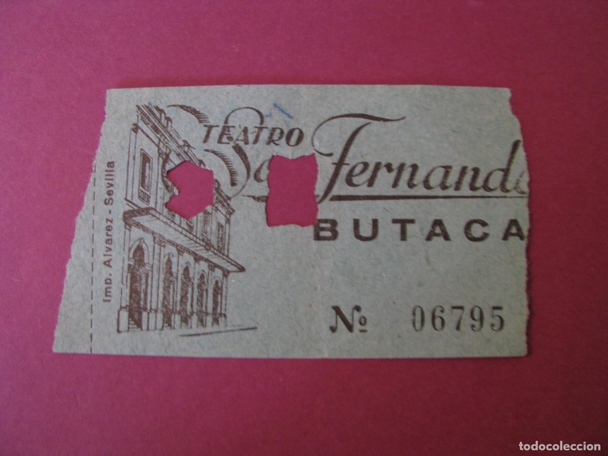 Kino: ENTRADA DE TEATRO SAN FERNANDO, SEVILLA 1960. DETRAS VIENE LA FECHA