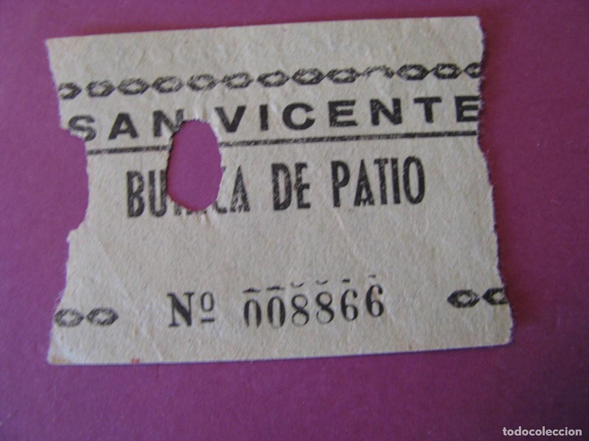 Cine: ENTRADA DE CINE SAN VICENTE, SEVILLA 1962. DETRAS VIENE LA FECHA Y EL NOMBRE DE LA PELICULA