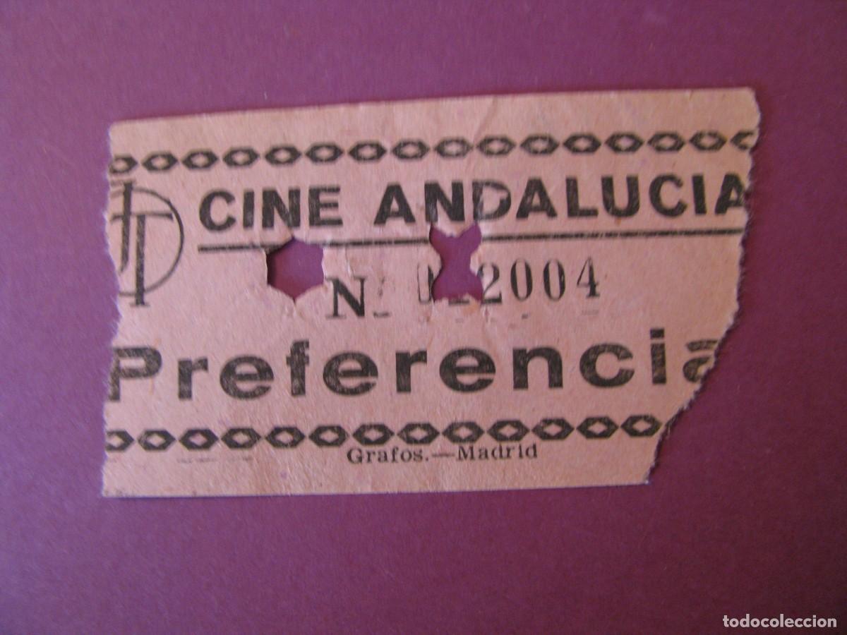 Cine: ENTRADA DE CINE ANDALUCIA, SEVILLA 1960. DETRAS VIENE LA FECHA Y EL NOMBRE DE LA PELICULA