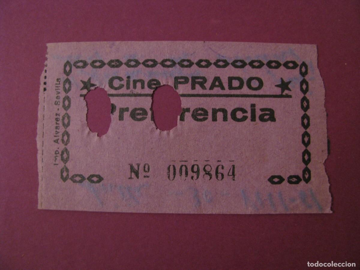 Cine: ENTRADA DE CINE PRADO, SEVILLA 1961. DETRAS VIENE LA FECHA Y EL NOMBRE DE LA PELICULA