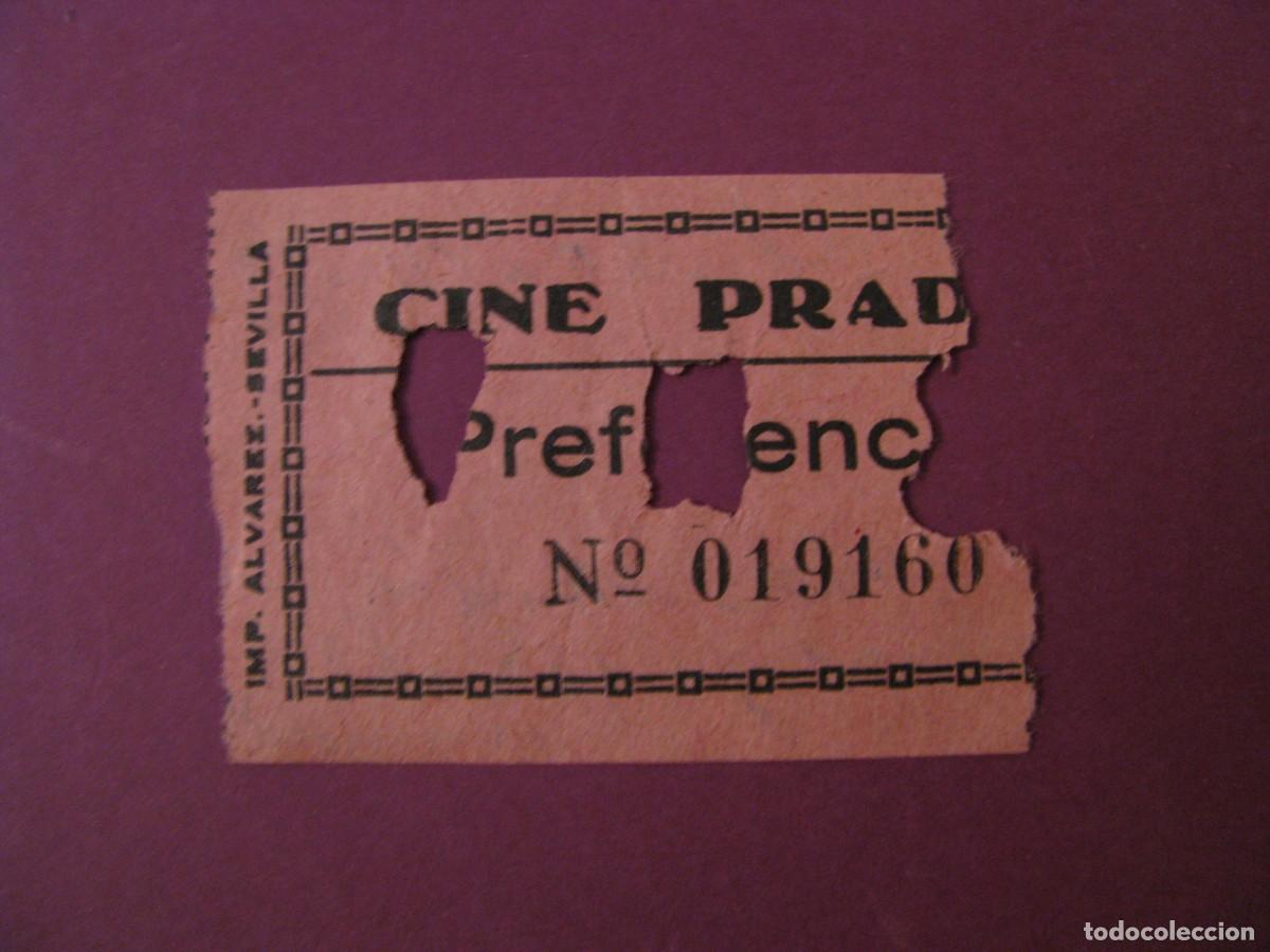 Cine: ENTRADA DE CINE PRADO, SEVILLA 1959. DETRAS VIENE LA FECHA Y EL NOMBRE DE LA PELICULA