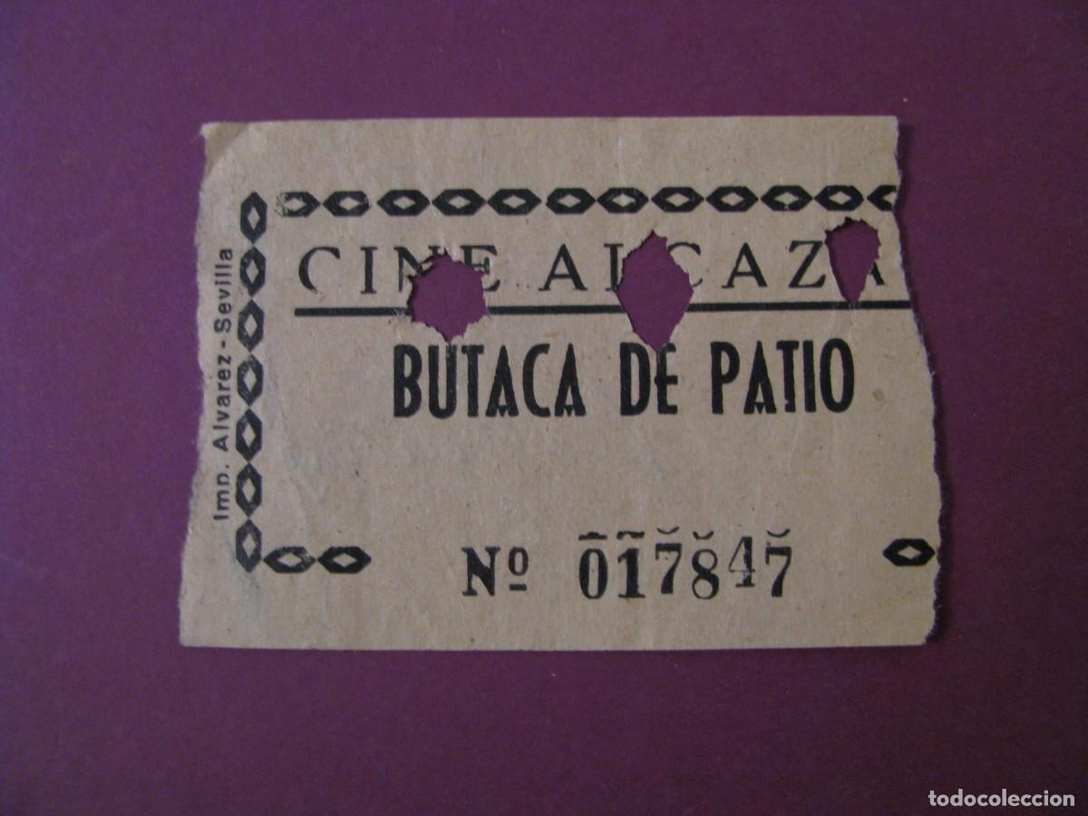 Cine: ENTRADA DE CINE ALCAZAR, SEVILLA 1962. DETRAS VIENE LA FECHA Y EL NOMBRE DE LA PELICULA