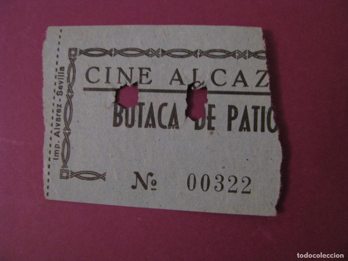 Cine: ENTRADA DE CINE ALCAZAR, SEVILLA 1961. DETRAS VIENE LA FECHA Y EL NOMBRE DE LA PELICULA