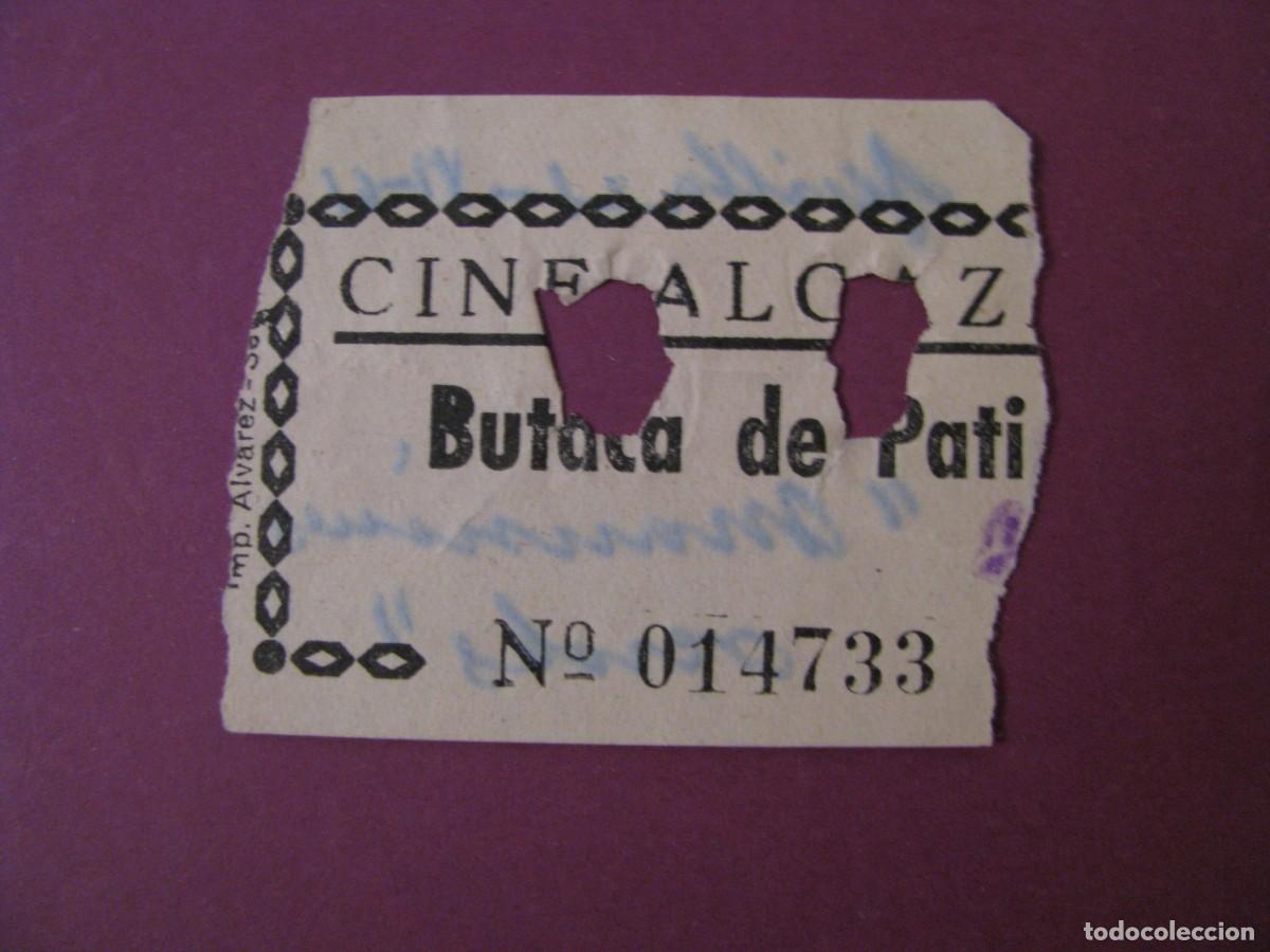 Cine: ENTRADA DE CINE ALCAZAR, SEVILLA 1961. DETRAS VIENE LA FECHA Y EL NOMBRE DE LA PELICULA