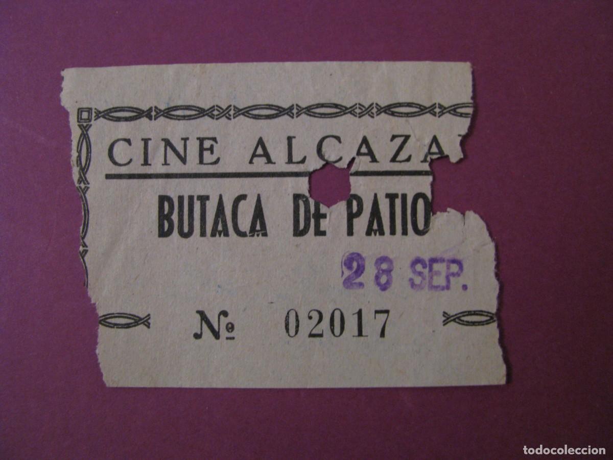 Cine: ENTRADA DE CINE ALCAZAR, SEVILLA 1960. DETRAS VIENE LA FECHA Y EL NOMBRE DE LA PELICULA