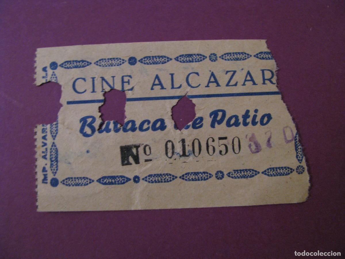 Cine: ENTRADA DE CINE ALCAZAR, SEVILLA 1959. DETRAS VIENE LA FECHA Y EL NOMBRE DE LA PELICULA