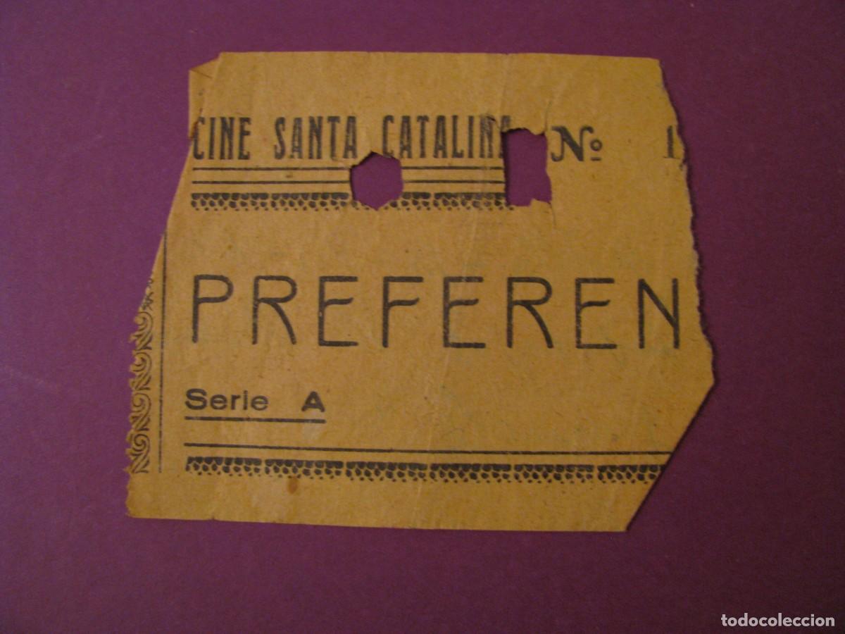 Cine: ENTRADA DE CINE SANTA CATALINA, SEVILLA 1960. DETRAS VIENE LA FECHA Y EL NOMBRE DE LA PELICULA