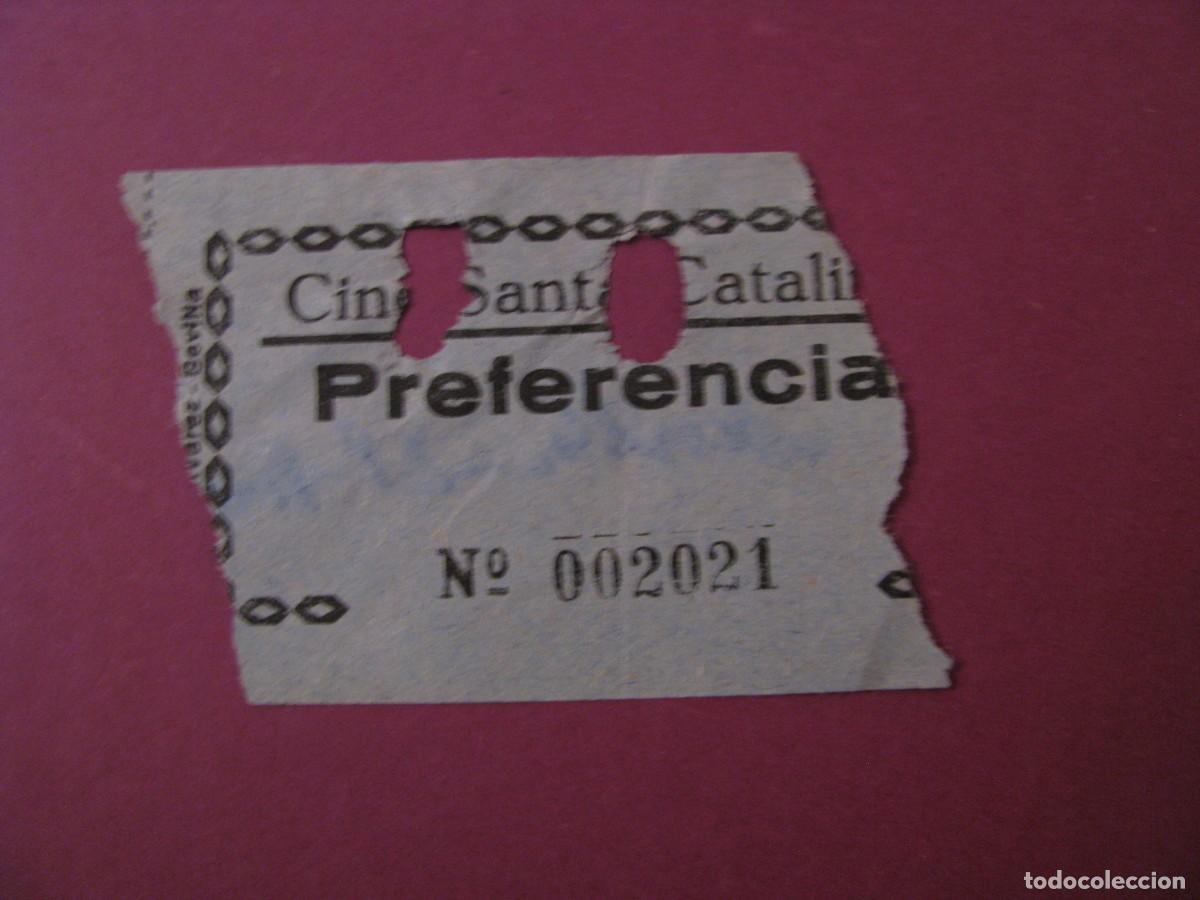 Cine: ENTRADA DE CINE SANTA CATALINA, SEVILLA 1960. DETRAS VIENE LA FECHA Y EL NOMBRE DE LA PELICULA