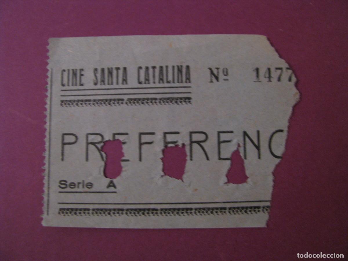 Cine: ENTRADA DE CINE SANTA CATALINA, SEVILLA 1960. DETRAS VIENE LA FECHA Y EL NOMBRE DE LA PELICULA