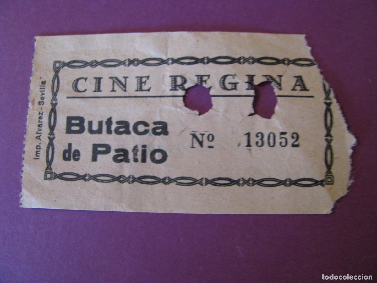 Cine: ENTRADA DE CINE REGINA, SEVILLA 1960. DETRAS VIENE LA FECHA Y EL NOMBRE DE LA PELICULA