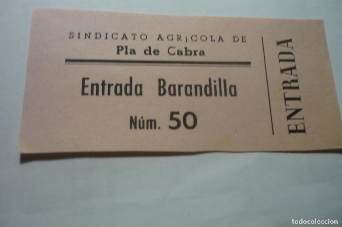 Cine: entrada cine sindicato agricola pla de cabra