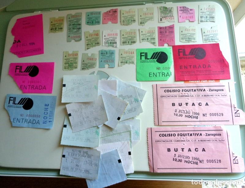 Cine: SUPER LOTE ENTRADAS ANTIGUAS CINES ZARAGOZA A&Ntilde;OS 90. MOLA COLISEO FLETA GOYA PALAFOX
