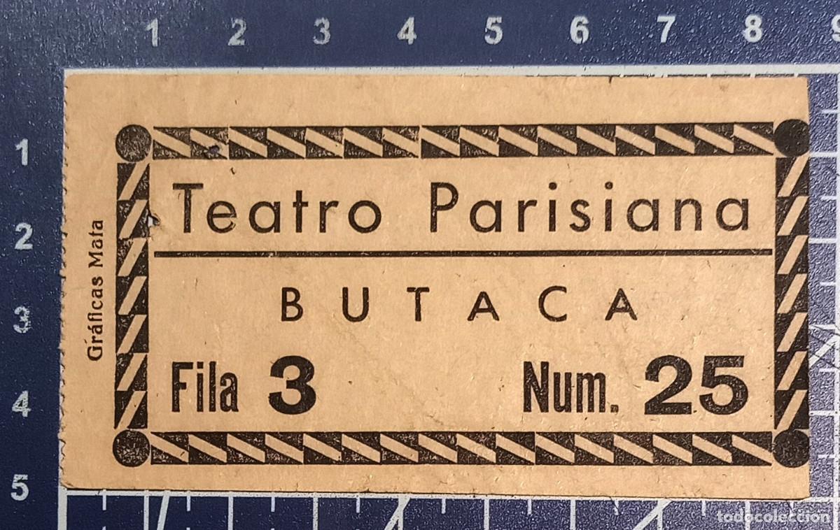 Cine: ENTRADA/TIQUET - TEATRO PARISIANA - 1938