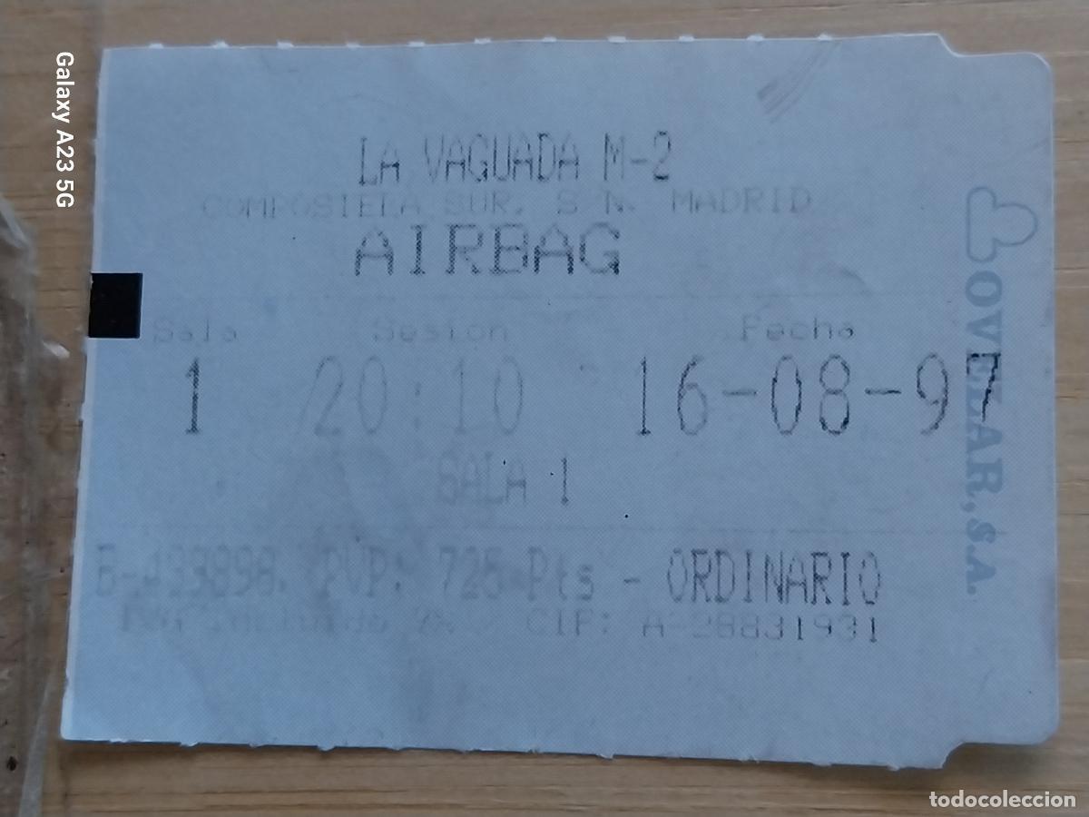 Cine: AIRBAG ENTRADA CINE LA VAGUADA M2 * 16 AGO 1997 5.5X4.2 CMS SALA I