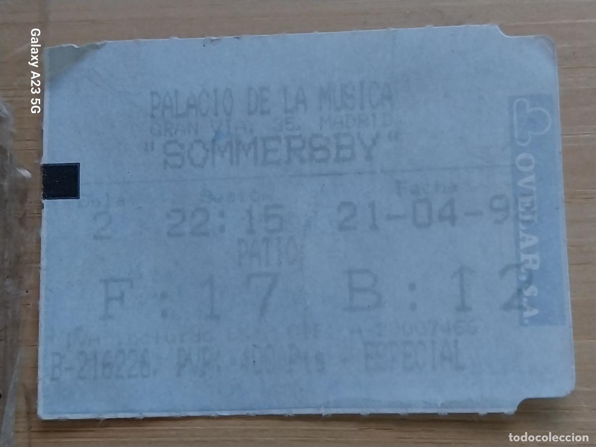 Cine: SOMMERSBY ENTRADA CINE ALBUFERA * 21 ABRIL 1993 5.5X4.2 CMS BUTACA 12 *
