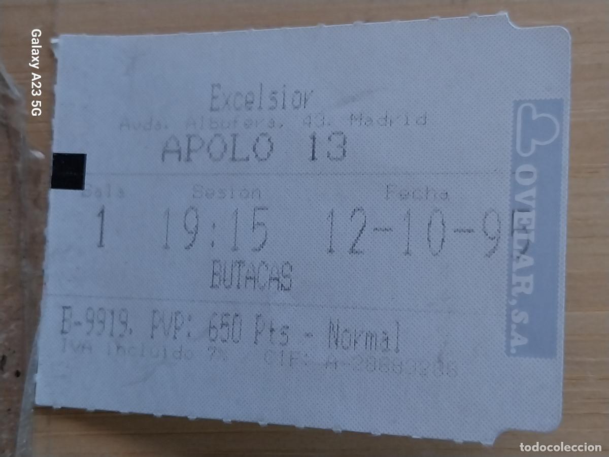 Cine: SOMMERSBY ENTRADA CINE PALACIO MUSICA * 21 ABRIL 1993 5.5X4.2 CMS BUTACA 20*