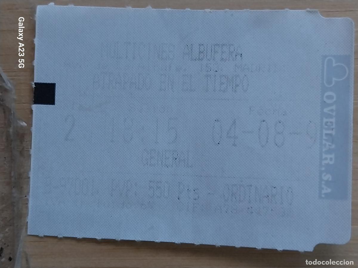 Cine: ATRAPADO EN EL TIEMPO ENTRADA CINE ALBUFERA * 4 AGOSTO 1993 5.5X4.2 CMS **