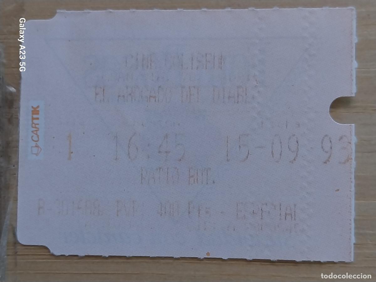 Cine: ABOGADO DIABLO ENTRADA CINE COLISEUM * 15 SETIEMBRE 1993 5.5X4.2 CMS *