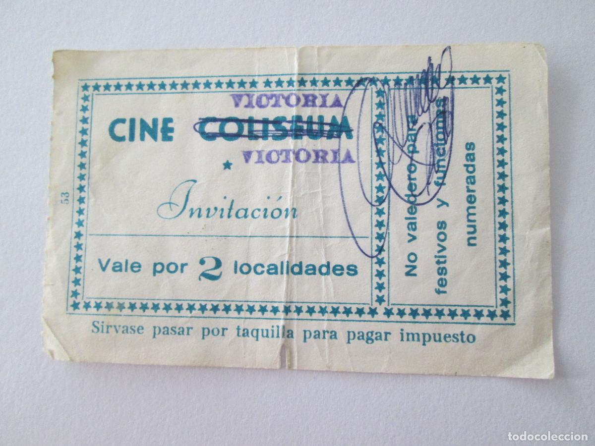 Cine: ENTRADA CINE VICTORIA (COLISEUM) - INVITACION 2 LOCALIDADES