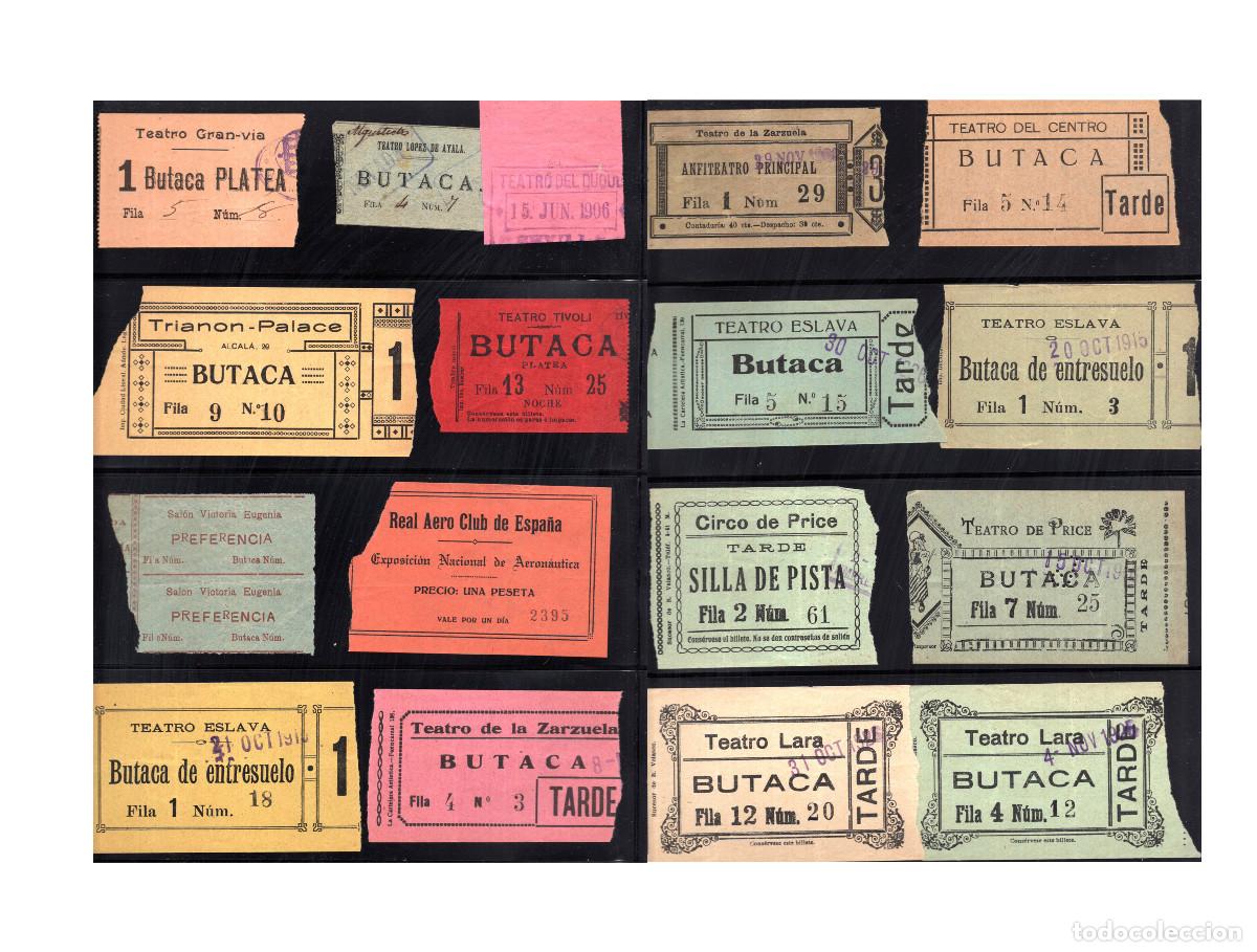 Cine: COLECCI&Oacute;N 17 ENTRADAS ANTIGUAS TEATRO ESPA&Ntilde;OL.