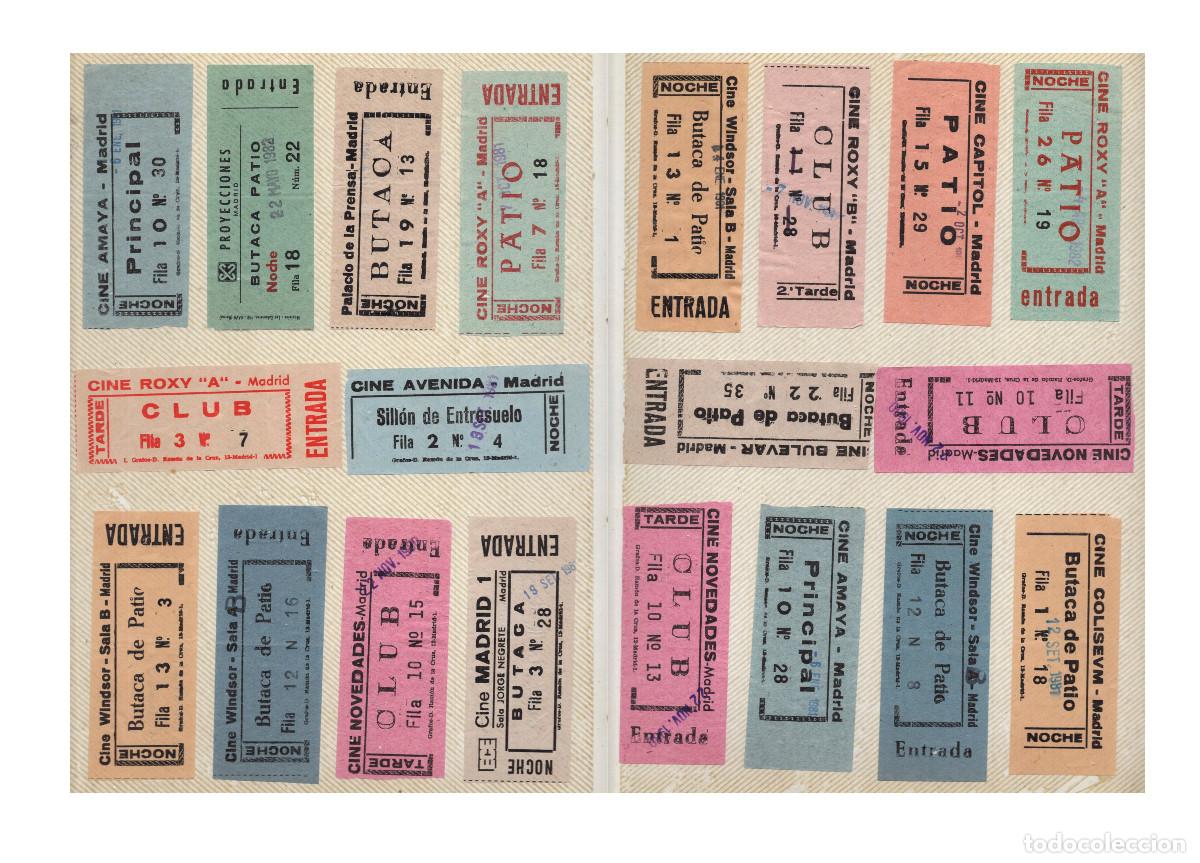 Cine: LOTE DE 16 ENTRADAS ANTIGUAS DE CINES DE MADRID.