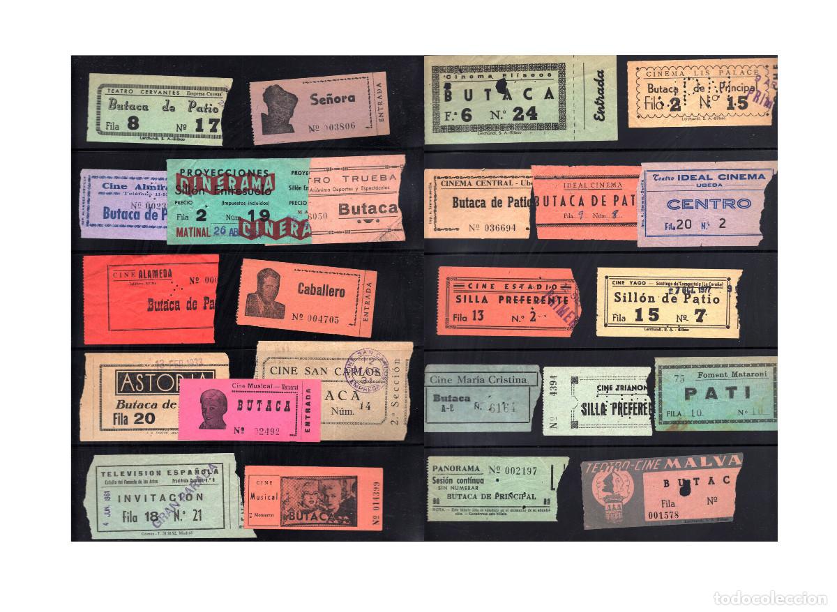Cine: ENTRADAS DE CINE Y TEATRO ANTIGUAS DE DIFERENTES SALAS Y &Eacute;POCAS DE ESPA&Ntilde;A