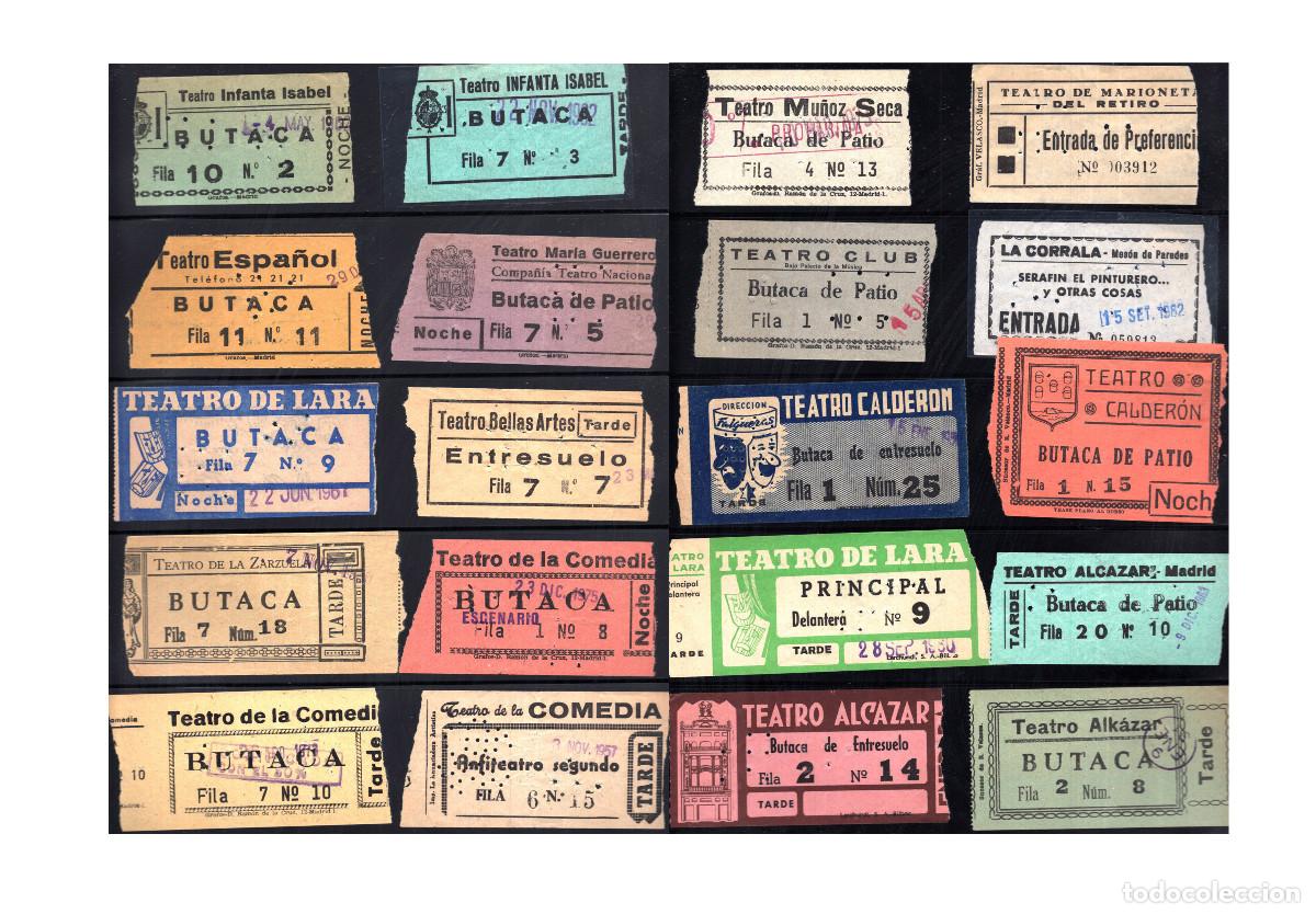 Cine: COLECCI&Oacute;N DE ENTRADAS ANTIGUAS DE TEATRO DE MADRID.