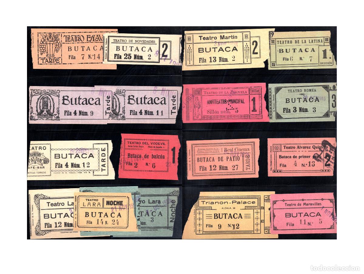 Cine: COLECCI&Oacute;N DE ENTRADAS Y LOCALIDADES ANTIGUAS DE CINES Y TEATROS DE MADRID.