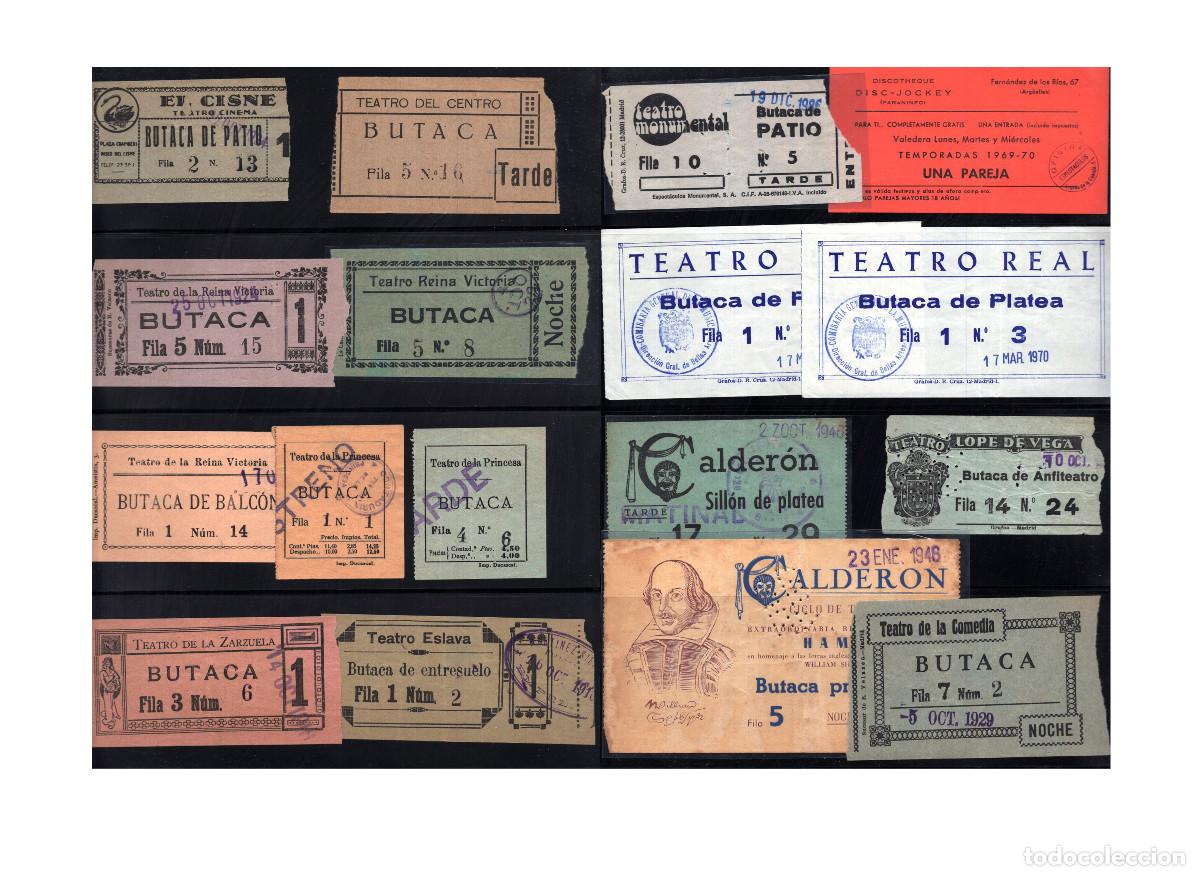 Cine: COLECCI&Oacute;N DE ENTRADAS Y LOCALIDADES ANTIGUAS DE CINES Y TEATROS DE MADRID.