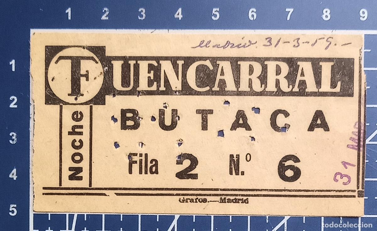 Cine: ENTRADA/TIQUET - FUENCARRAL - 1959