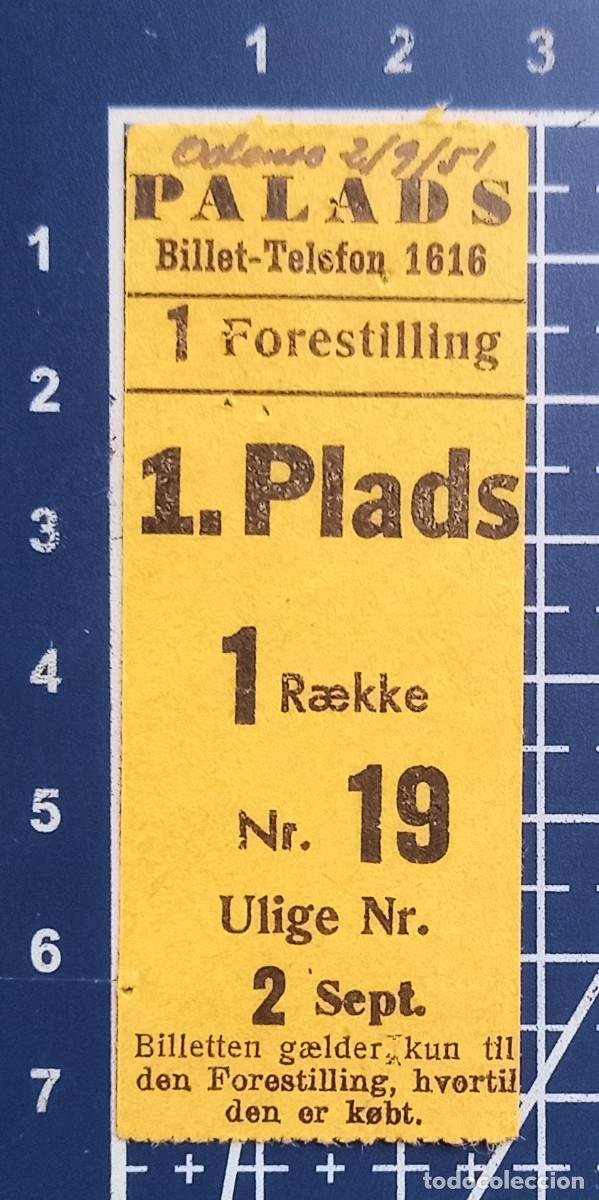 Cine: ENTRADA/TIQUET - PALADS - ODENSE - 1951