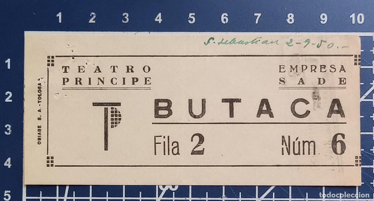 Cine: ENTRADA/TIQUET - TEATRO PRINCIPE - SAN SEBASTIAN - 1950