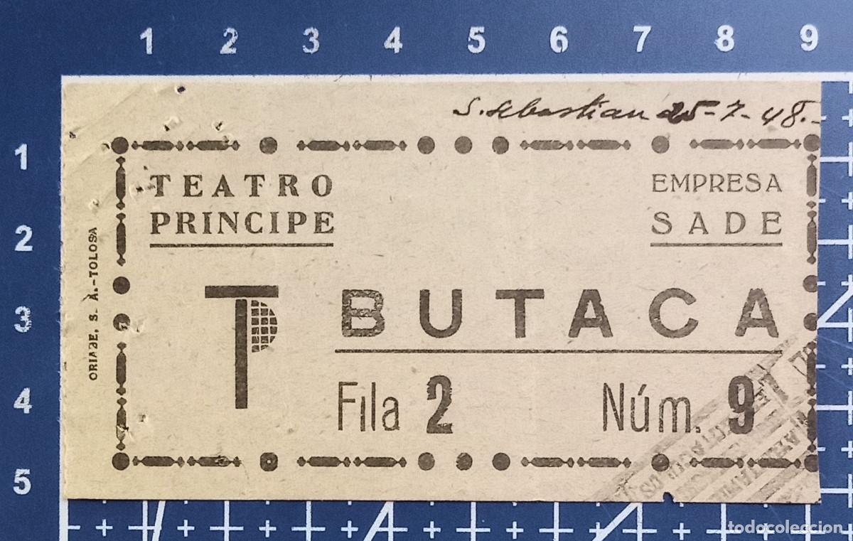 Cine: ENTRADA/TIQUET - TEATRO PRINCIPE - SAN SEBASTIAN - 1948