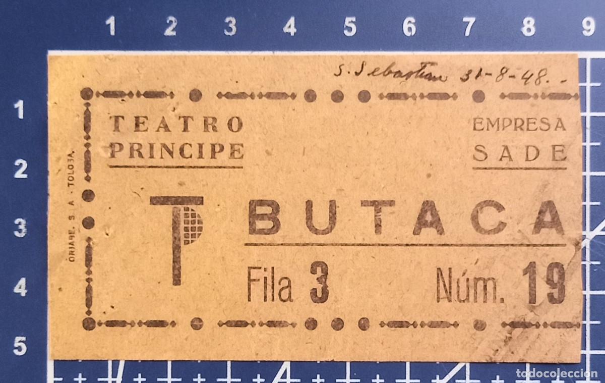 Cine: ENTRADA/TIQUET - TEATRO PRINCIPE - SAN SEBASTIAN - 1948