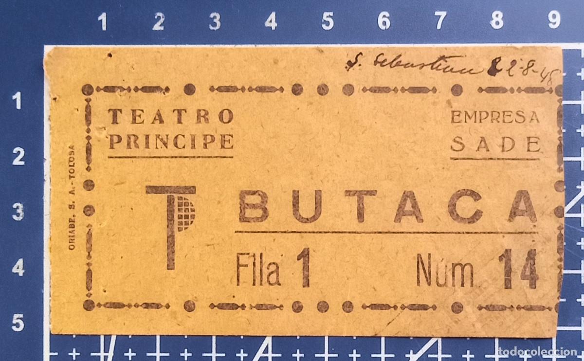 Cine: ENTRADA/TIQUET - TEATRO PRINCIPE - SAN SEBASTIAN - 1948