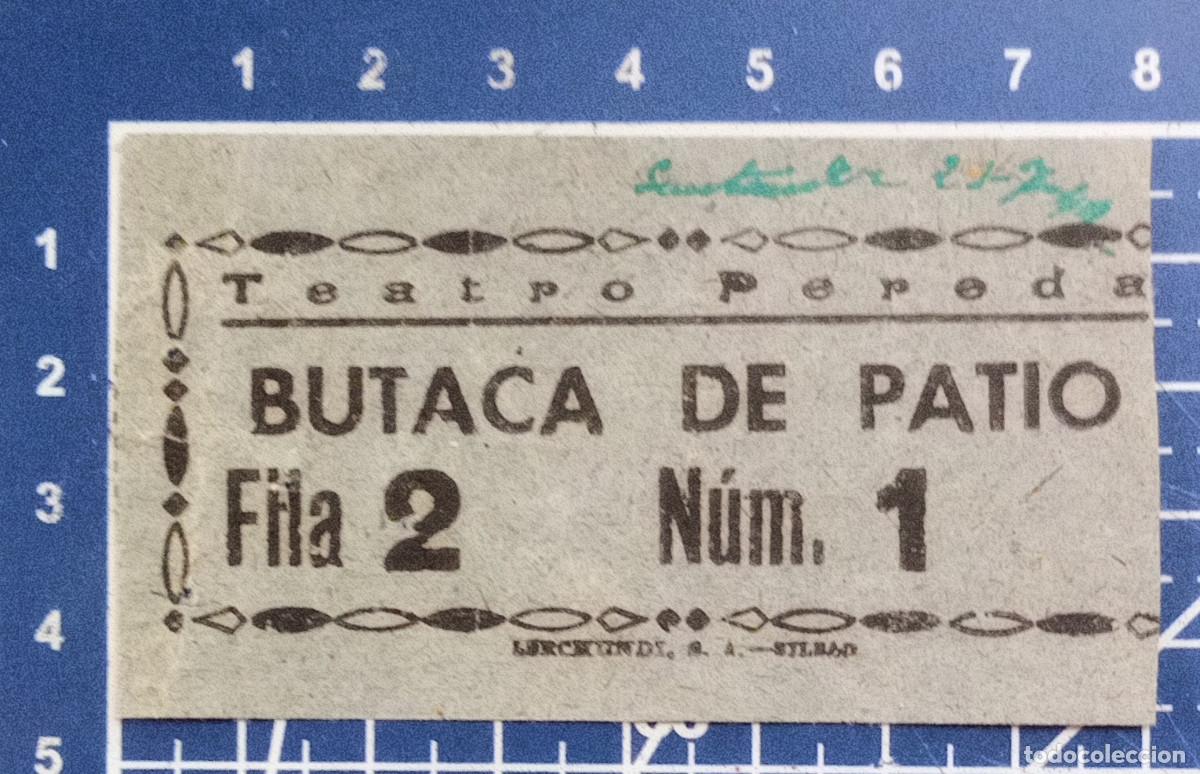 Cine: ENTRADA/TIQUET - TEATRO PEREDA - SANTANDER - 1949