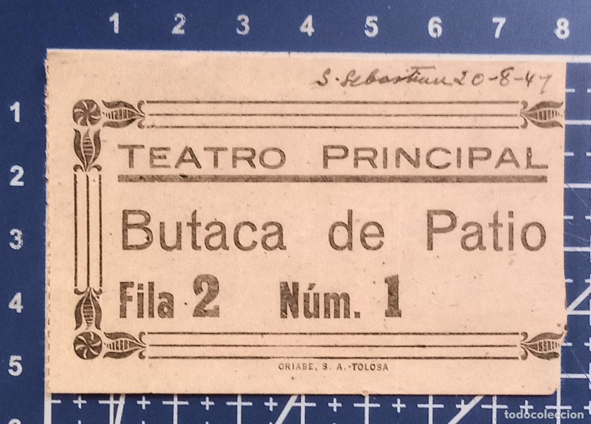 Cine: ENTRADA/TIQUET - TEATRO PRINCIPAL - SAN SEBASTIAN - 1941