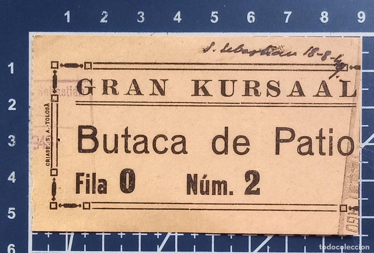 Cine: ENTRADA/TIQUET - GRAN KURSAAL - SAN SEBASTIAN - 1949