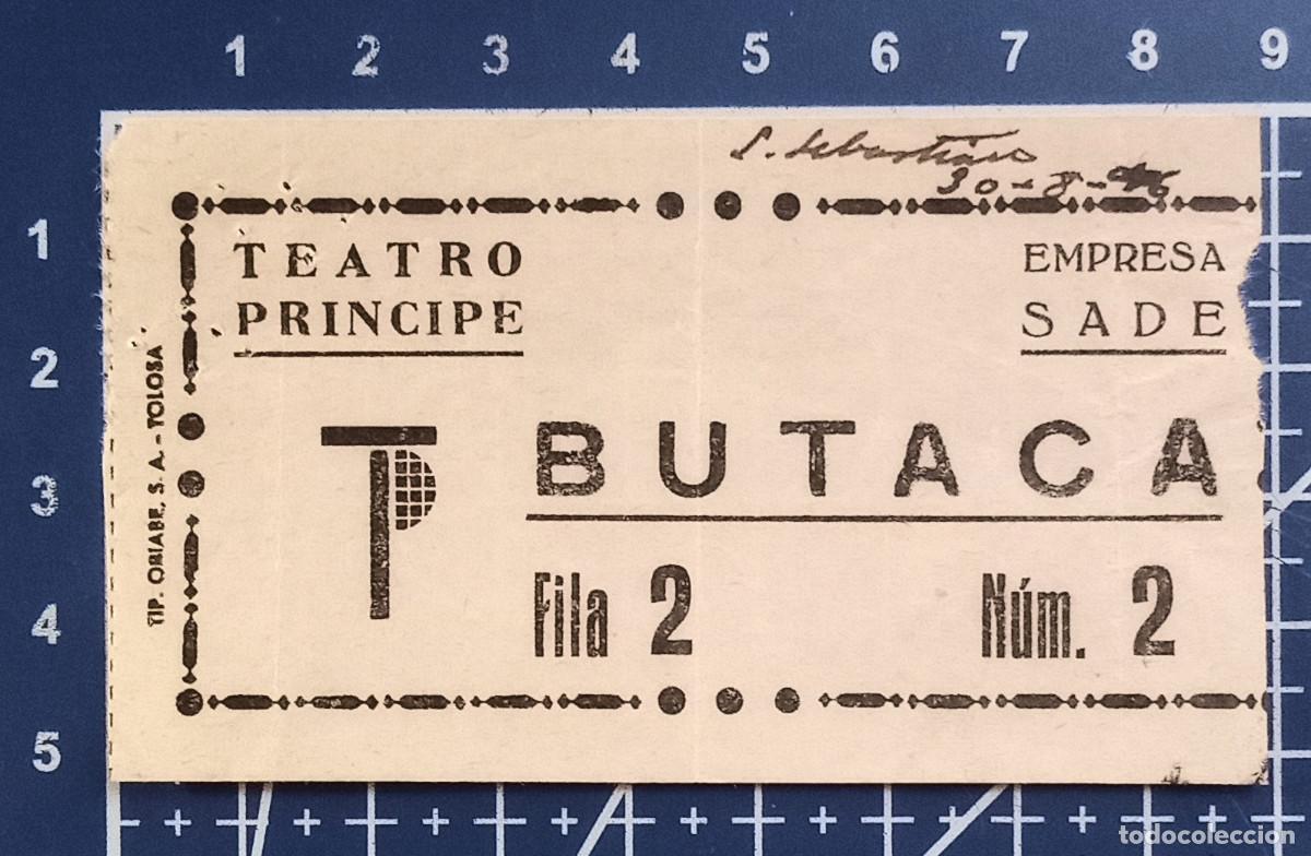 Cine: ENTRADA/TIQUET - TEATRO PRINCIPE - SAN SEBASTIAN - 1946