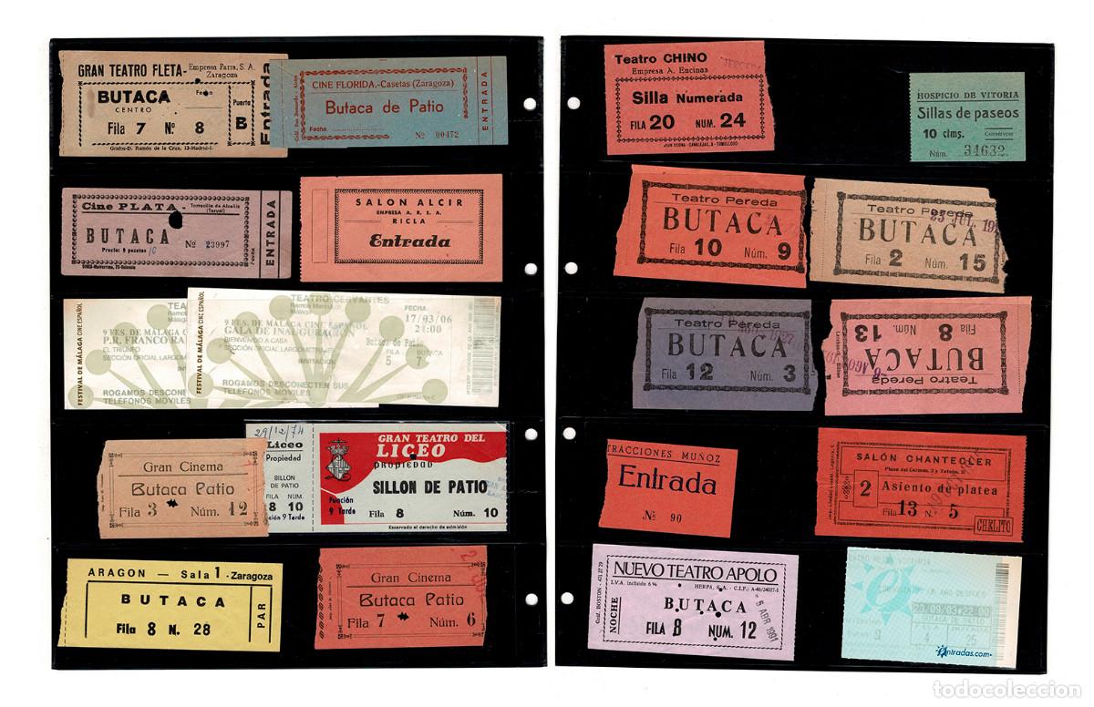 Cinema: COLECCI&Oacute;N ENTRADAS CINES Y TEATROS ESPA&Ntilde;OLES, TESTIMONIO DE LA &Eacute;POCA DORADA DE LOS ESPECT&Aacute;CULOS.