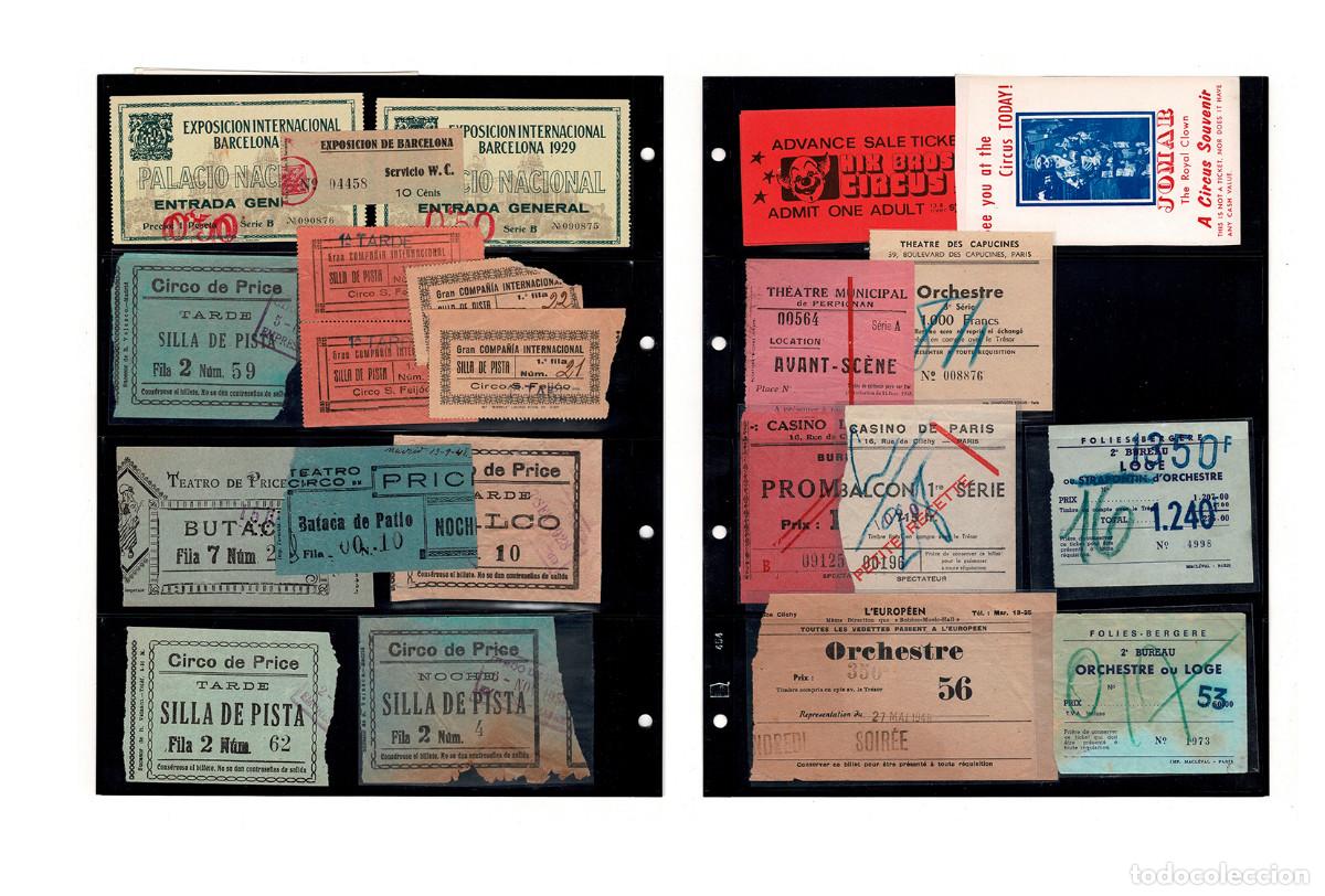 Cinema: COLECCI&Oacute;N 22 ENTRADAS Y PASES ANTIGUOS: CINE, CIRCO Y TEATRO (ESPA&Ntilde;A E INTERNACIONAL, S. XX).