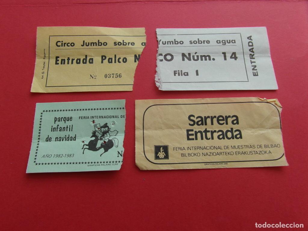 Cinema: 4 ENTRADAS DIFERENTES CIRCO JUMBO YUMBO SOBRE EL AGUA PARQUE NAVIDAD 1982-83 FERIA MUESTRAS BILBAO